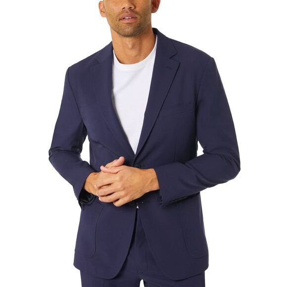 Michael Kors Mens Modern-Fit Stretch Solid Suit Jacket 46 Regular BlueNWT $450